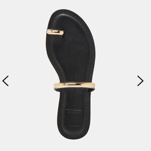 Dolce Vita Black and Gold Sandals